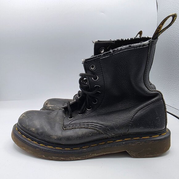 Dr. Martens Womens Size 6 Black Leather Combat Boots Casual Walking Outdoors - Picture 14 of 14